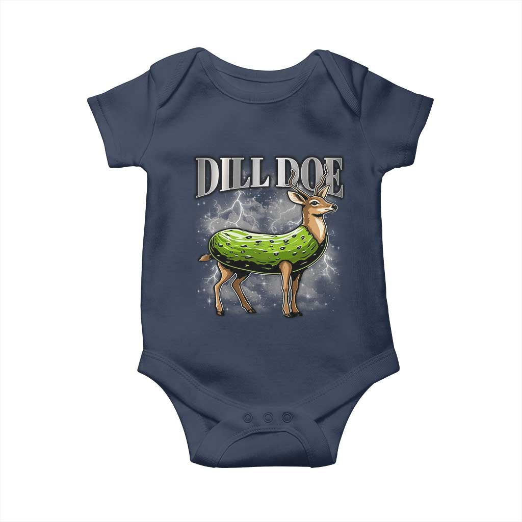 Dill Doe Baby Onesie Funny Adult Humor Pickle Deer Bootleg Graphic 90s - Wonder Print Shop