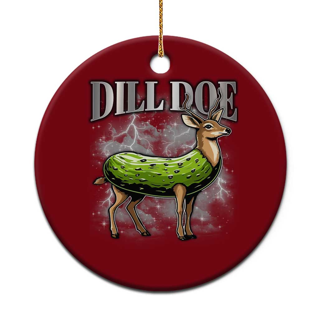 Dill Doe Ceramic Ornament Funny Adult Humor Pickle Deer Bootleg Graphic 90s - Wonder Print Shop