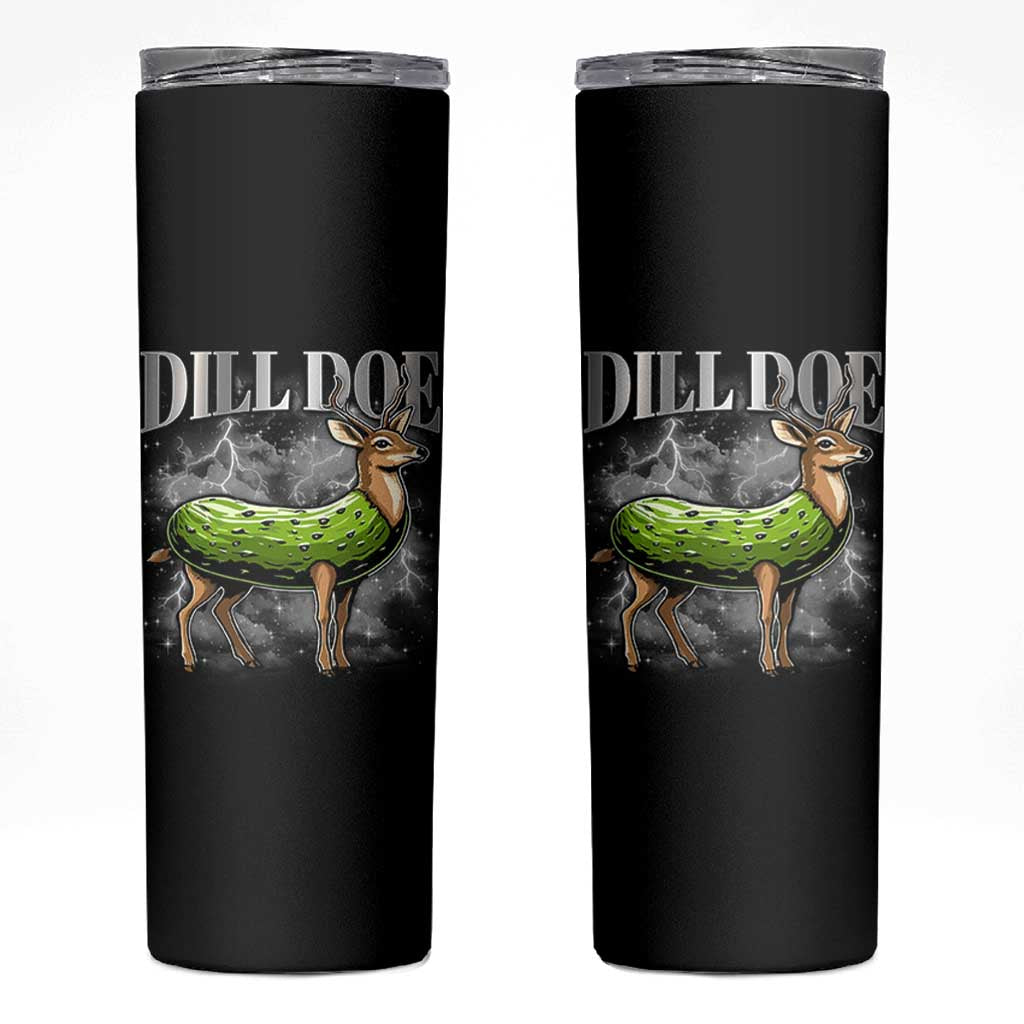 Dill Doe Skinny Tumbler Funny Adult Humor Pickle Deer Bootleg Graphic 90s - Wonder Print Shop