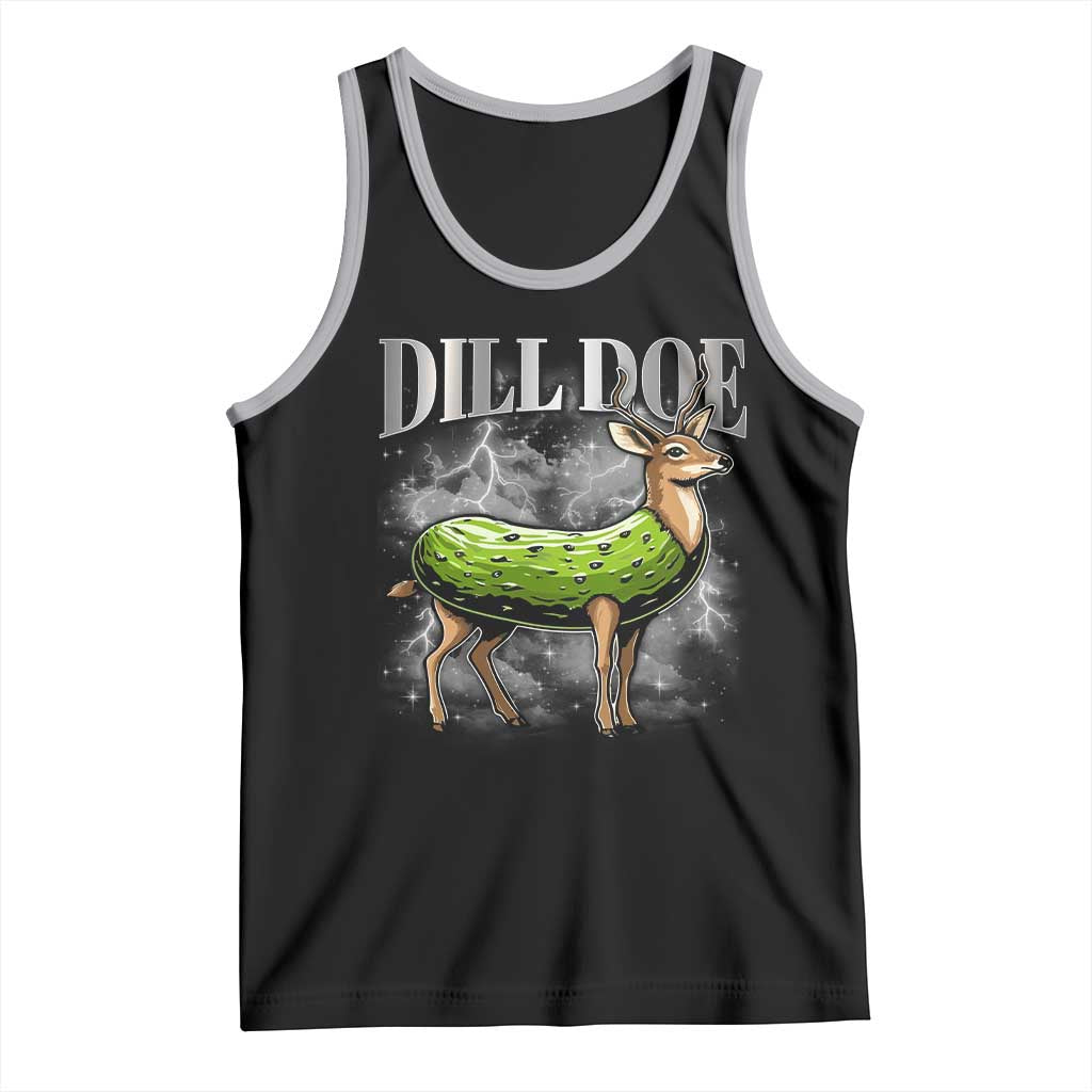 Dill Doe Tank Top Funny Adult Humor Pickle Deer Bootleg Graphic 90s - Wonder Print Shop