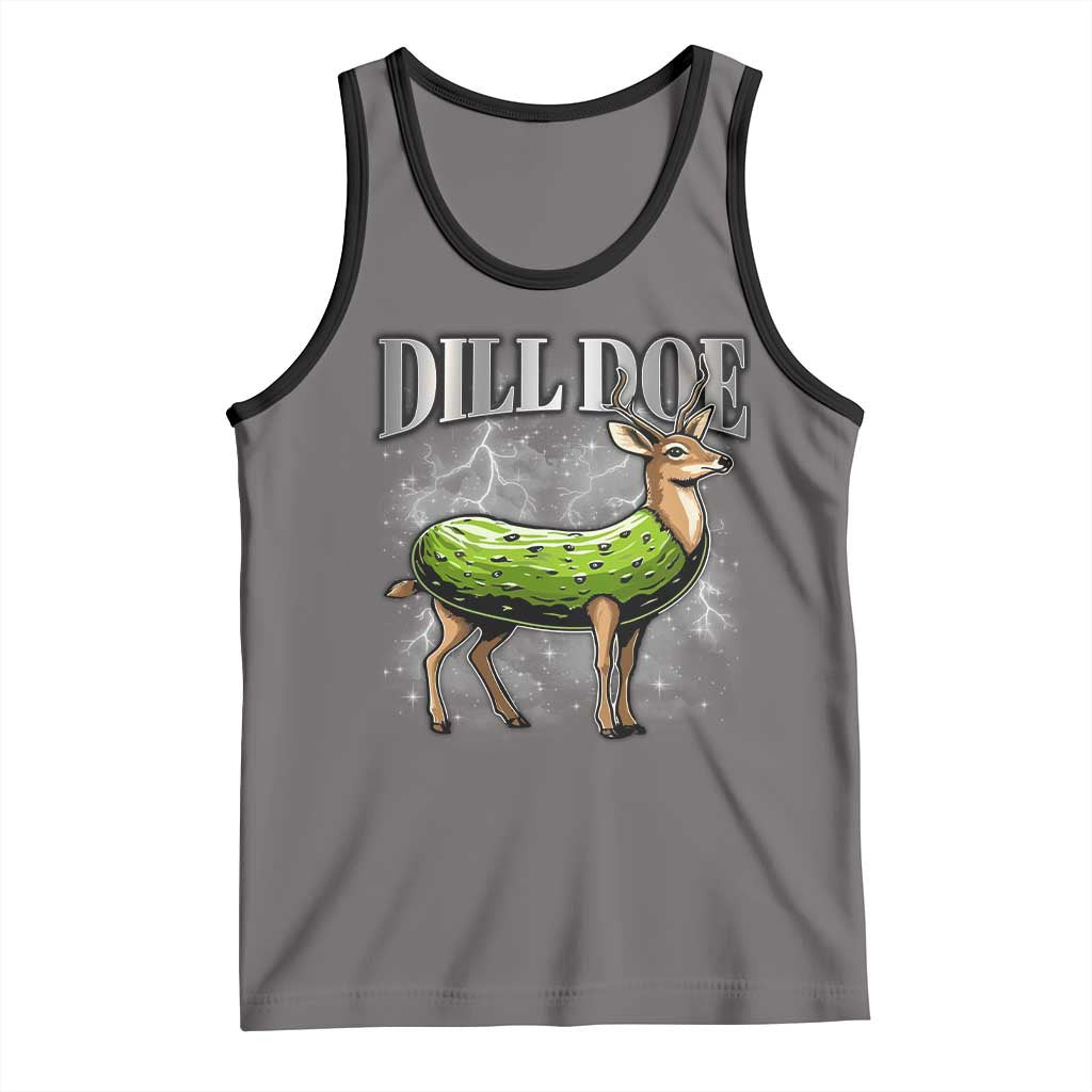Dill Doe Tank Top Funny Adult Humor Pickle Deer Bootleg Graphic 90s - Wonder Print Shop