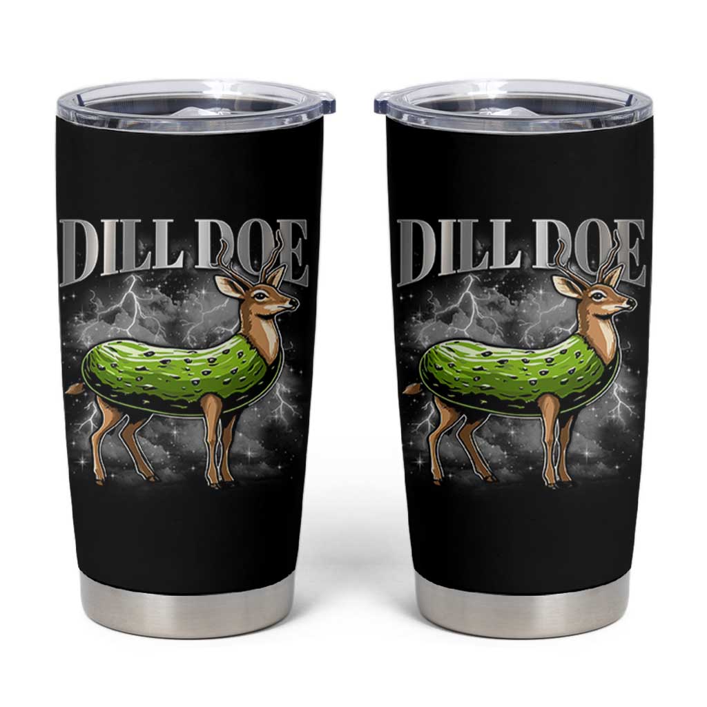 Dill Doe Tumbler Cup Funny Adult Humor Pickle Deer Bootleg Graphic 90s - Wonder Print Shop