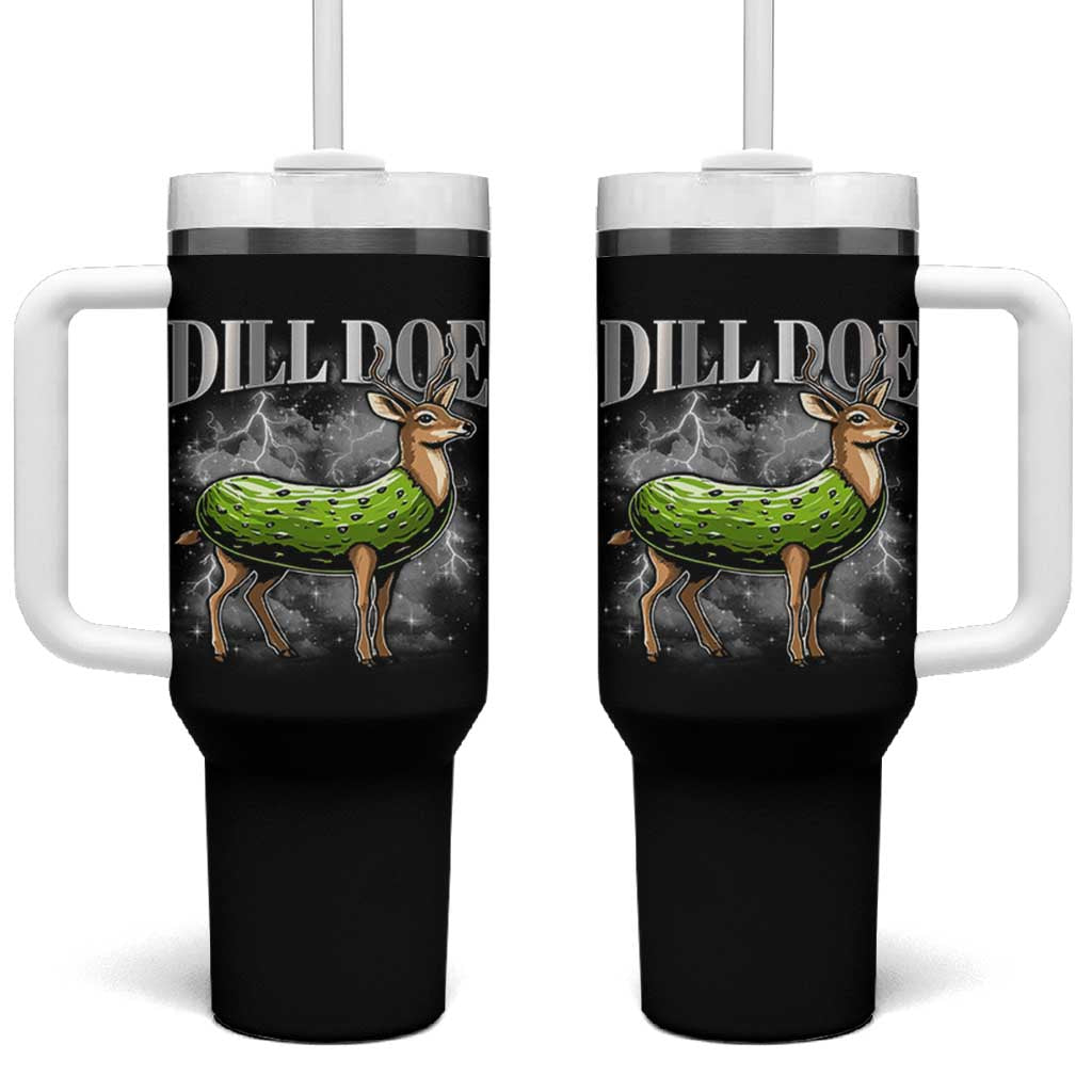 Dill Doe Tumbler With Handle Funny Adult Humor Pickle Deer Bootleg Graphic 90s - Wonder Print Shop