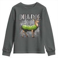 Dill Doe Youth Sweatshirt Funny Adult Humor Pickle Deer Bootleg Graphic 90s - Wonder Print Shop