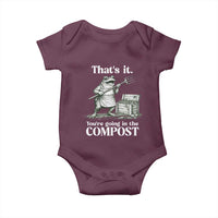 Frog Gardening Funny Baby Onesie Thats It Youre Going in The Compost Compost Sarcastic
