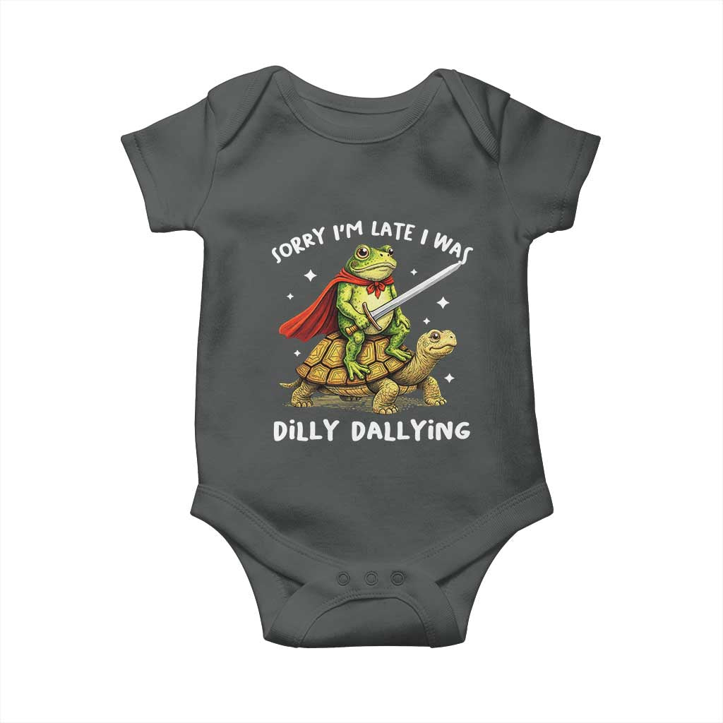 Silly Goose Baby Onesie Sorry Im Late I Was Dilly Dallying