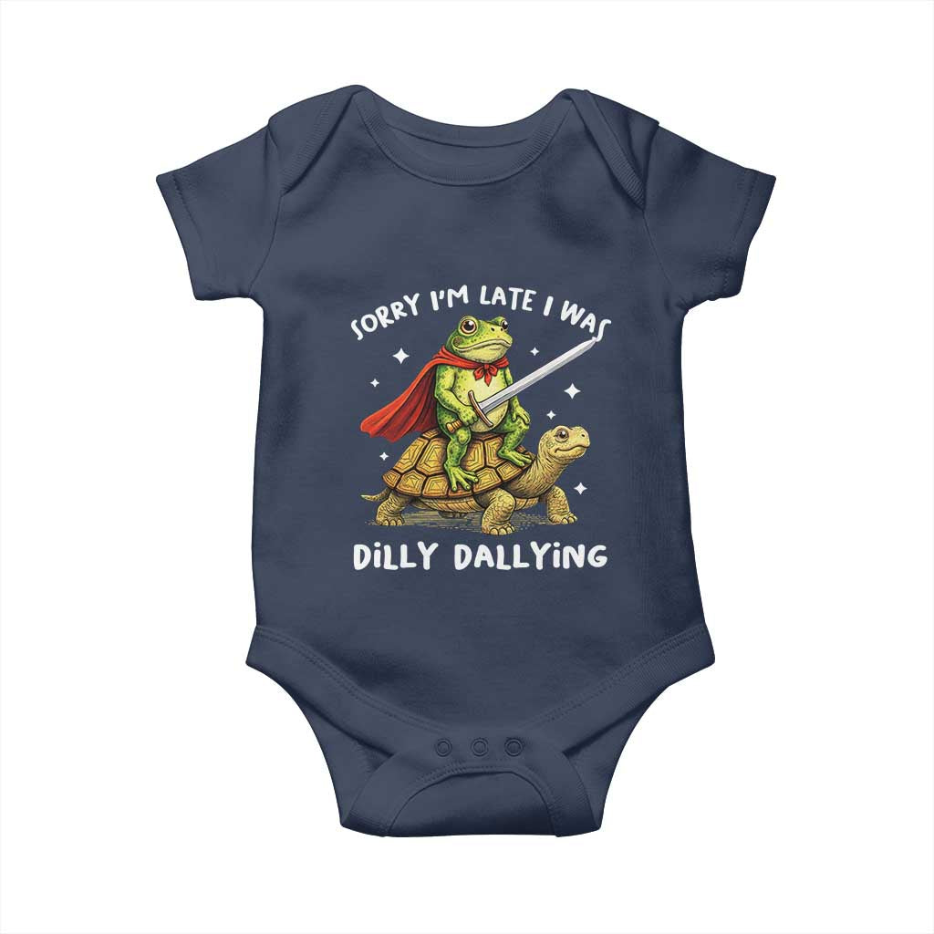 Silly Goose Baby Onesie Sorry Im Late I Was Dilly Dallying