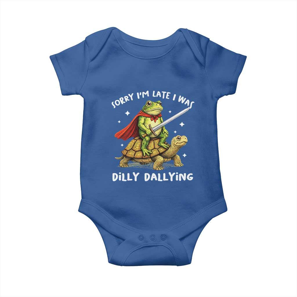 Silly Goose Baby Onesie Sorry Im Late I Was Dilly Dallying