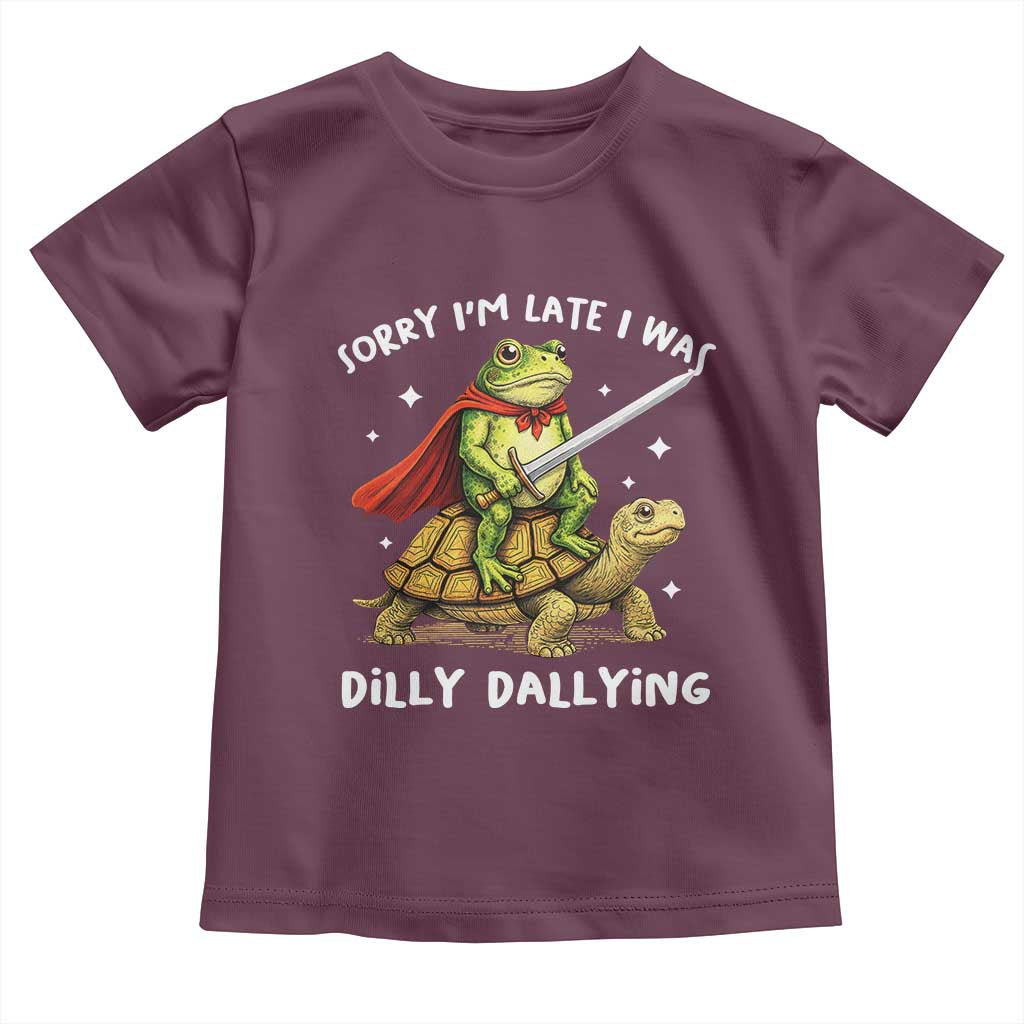 Silly Goose Toddler T Shirt Sorry Im Late I Was Dilly Dallying
