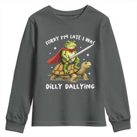 Silly Goose Youth Sweatshirt Sorry Im Late I Was Dilly Dallying