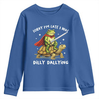 Silly Goose Youth Sweatshirt Sorry Im Late I Was Dilly Dallying