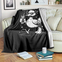 I Dilly And Then I Dally Throw Blanket Retro Duck Funny Animal Meme