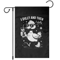 I Dilly And Then I Dally Garden Flag Retro Duck Funny Animal Meme