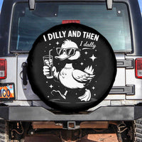 I Dilly And Then I Dally Spare Tire Cover Retro Duck Funny Animal Meme