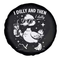I Dilly And Then I Dally Spare Tire Cover Retro Duck Funny Animal Meme