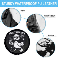 I Dilly And Then I Dally Spare Tire Cover Retro Duck Funny Animal Meme