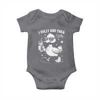 I Dilly And Then I Dally Baby Onesie Retro Duck Funny Animal Meme