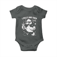 I Dilly And Then I Dally Baby Onesie Retro Duck Funny Animal Meme