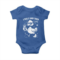I Dilly And Then I Dally Baby Onesie Retro Duck Funny Animal Meme