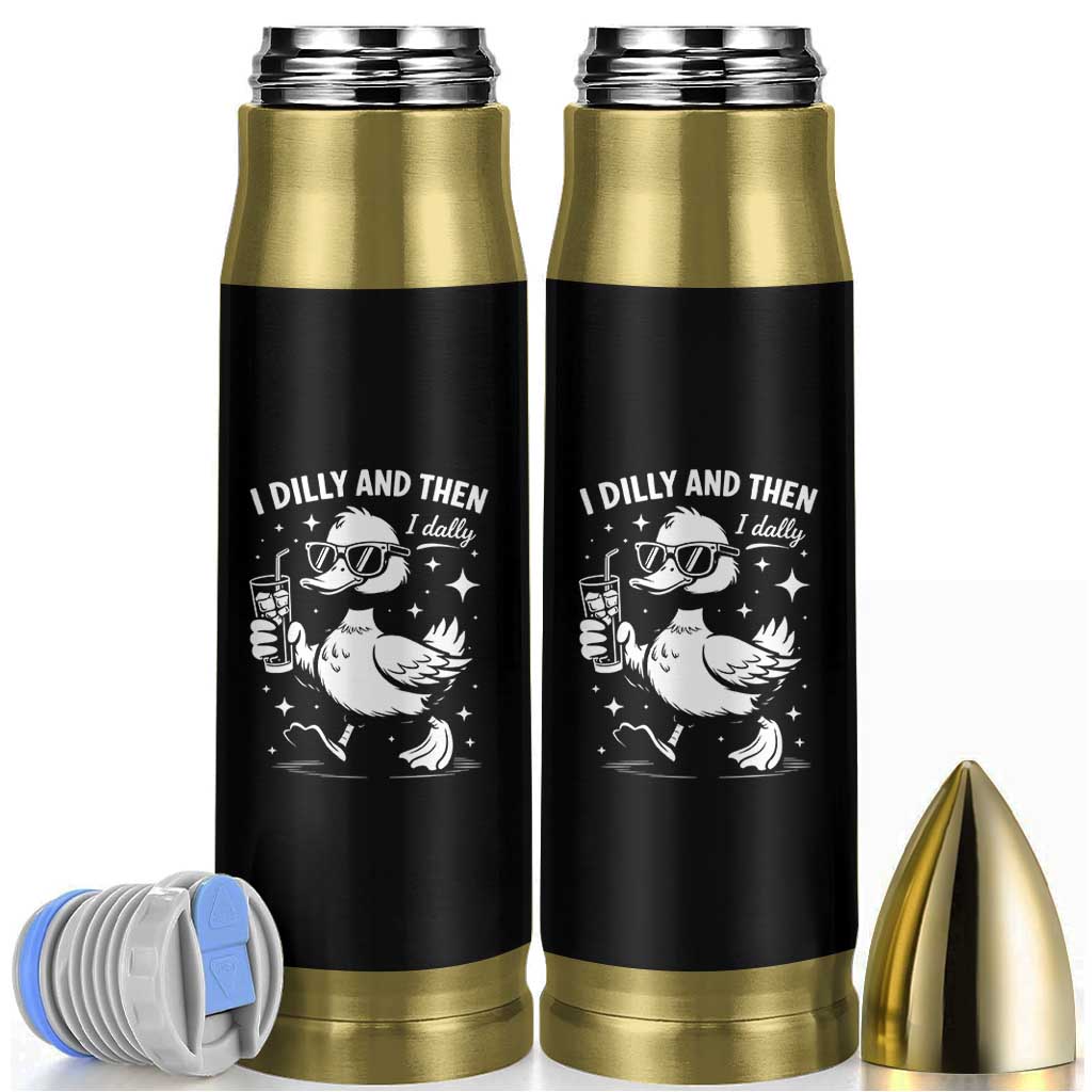 I Dilly And Then I Dally Bullet Tumbler Retro Duck Funny Animal Meme