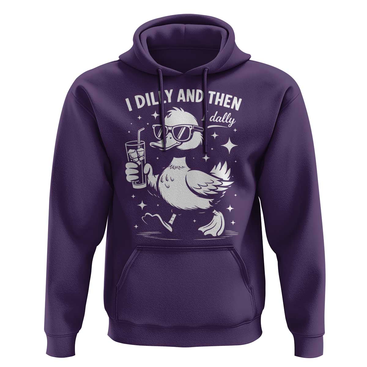 I Dilly And Then I Dally Hoodie Retro Duck Funny Animal Meme