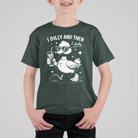 I Dilly And Then I Dally T Shirt For Kid Retro Duck Funny Animal Meme