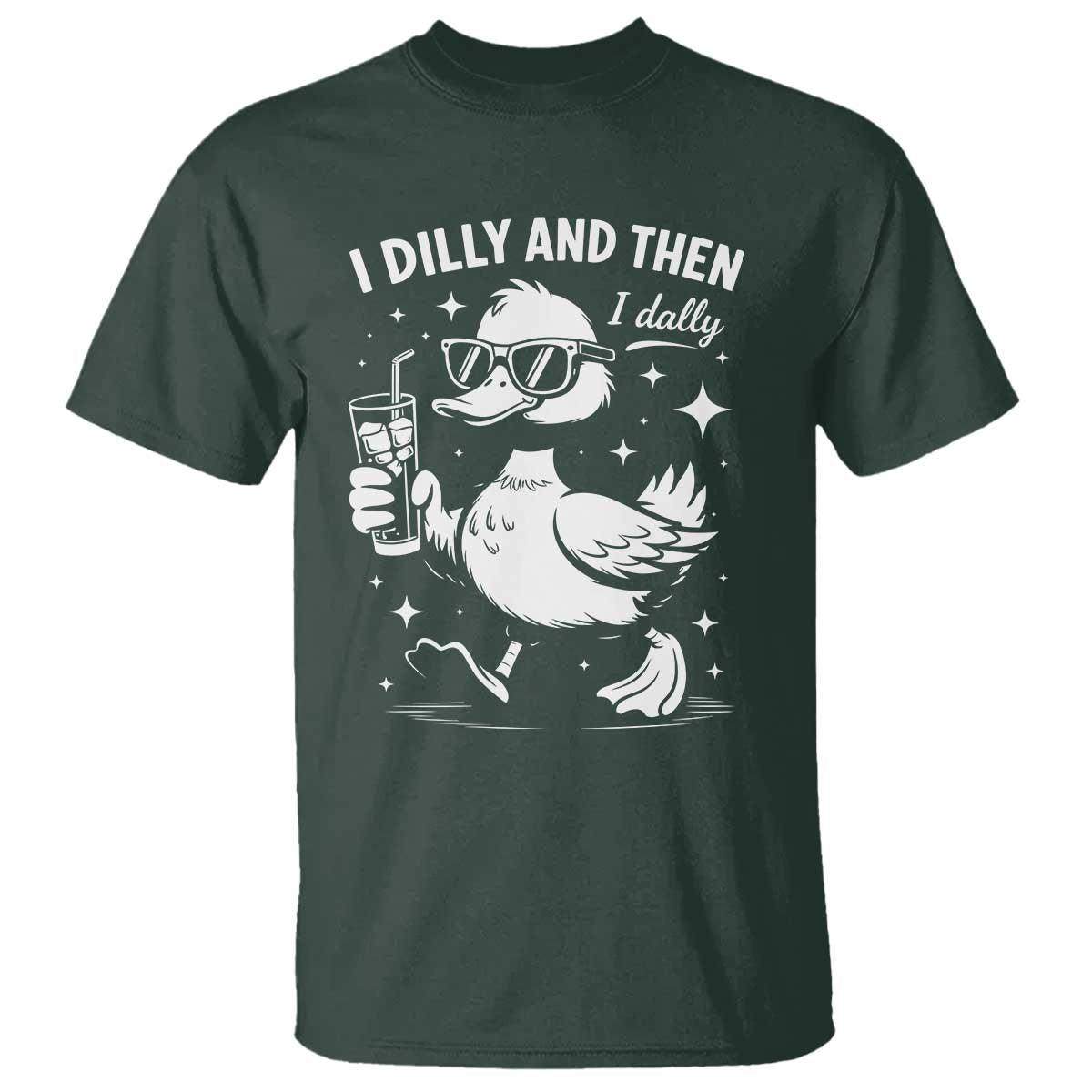 I Dilly And Then I Dally T Shirt Retro Duck Funny Animal Meme