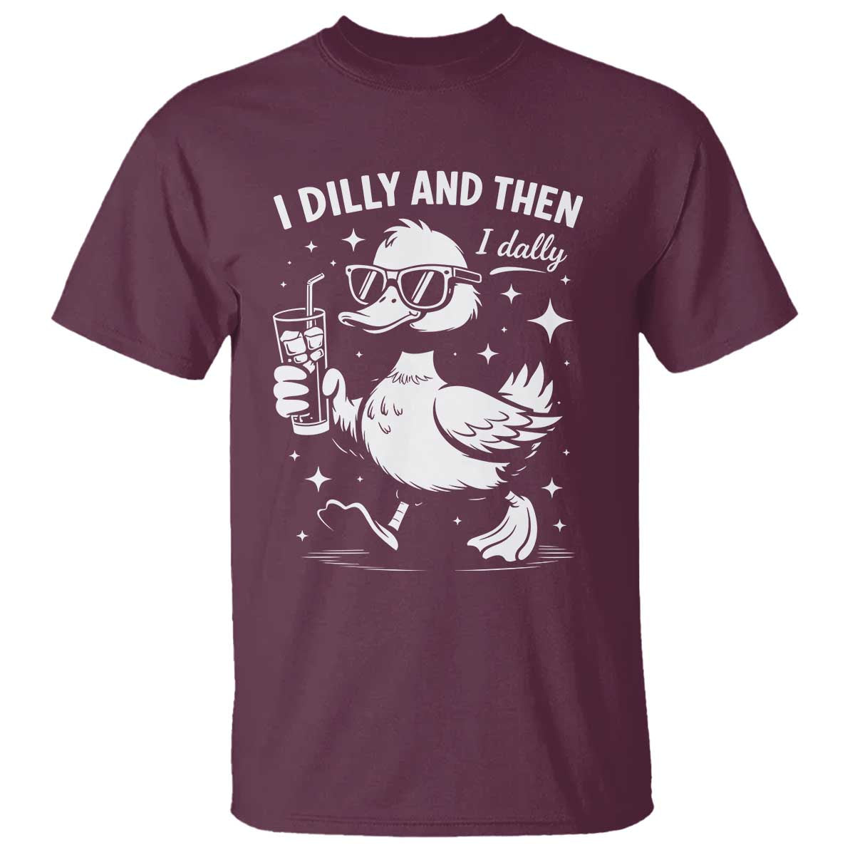 I Dilly And Then I Dally T Shirt Retro Duck Funny Animal Meme
