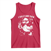 I Dilly And Then I Dally Tank Top Retro Duck Funny Animal Meme