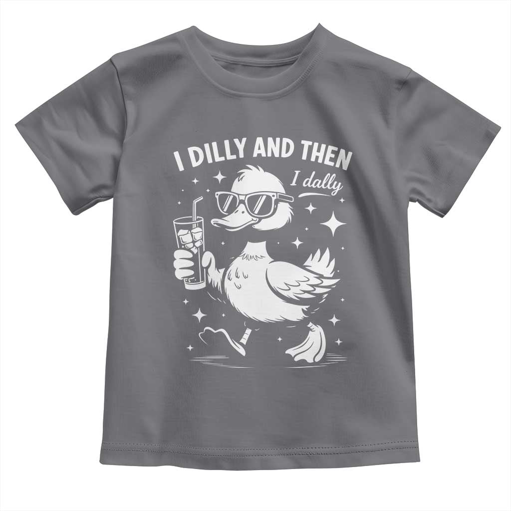 I Dilly And Then I Dally Toddler T Shirt Retro Duck Funny Animal Meme
