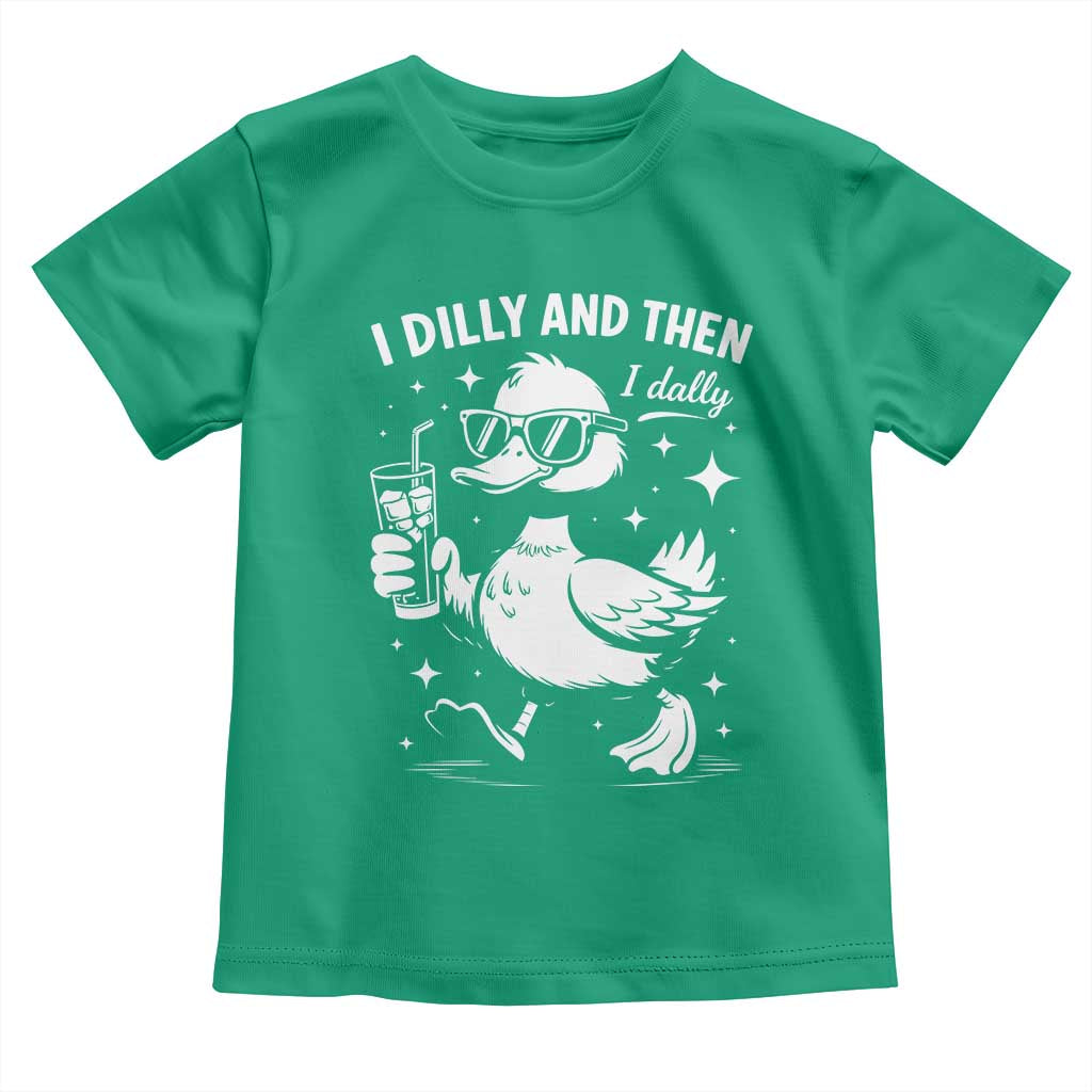 I Dilly And Then I Dally Toddler T Shirt Retro Duck Funny Animal Meme