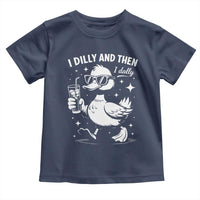 I Dilly And Then I Dally Toddler T Shirt Retro Duck Funny Animal Meme