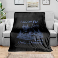 Raccoon Dilly Dallying Throw Blanket Funny Sorry Im Late Silly Animal