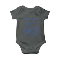 Raccoon Dilly Dallying Baby Onesie Funny Sorry Im Late Silly Animal