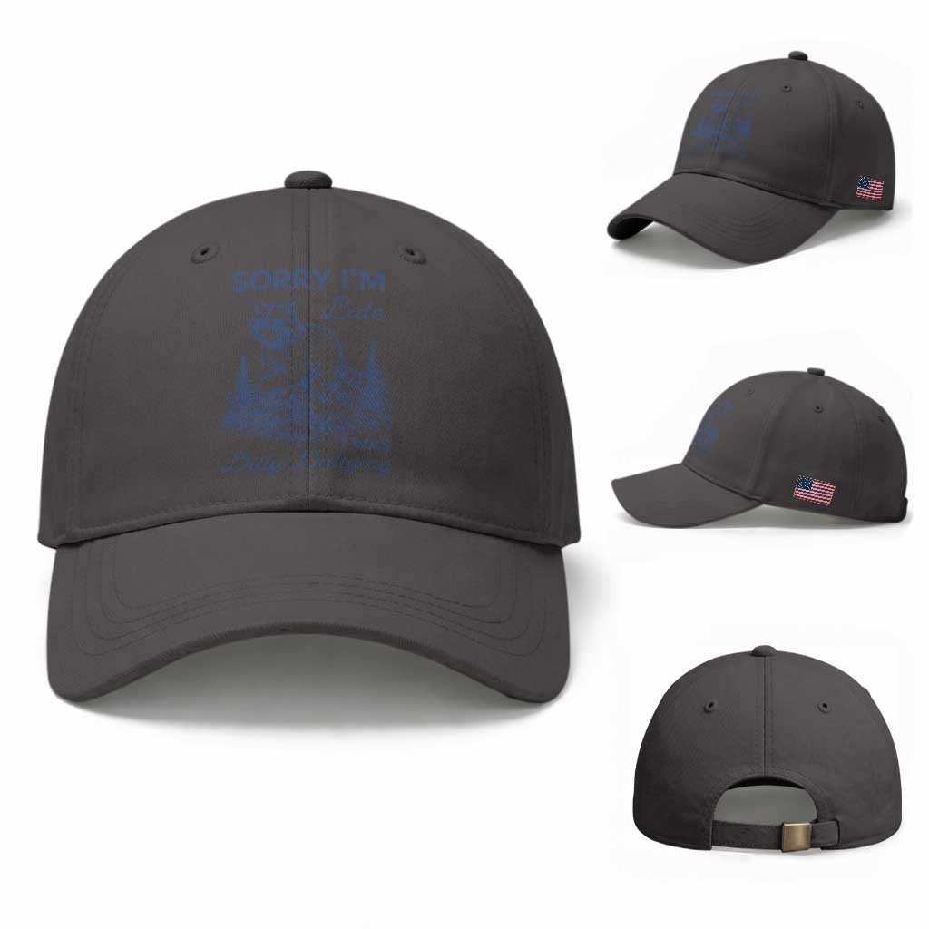 Raccoon Dilly Dallying Baseball Cap Funny Sorry Im Late Silly Animal