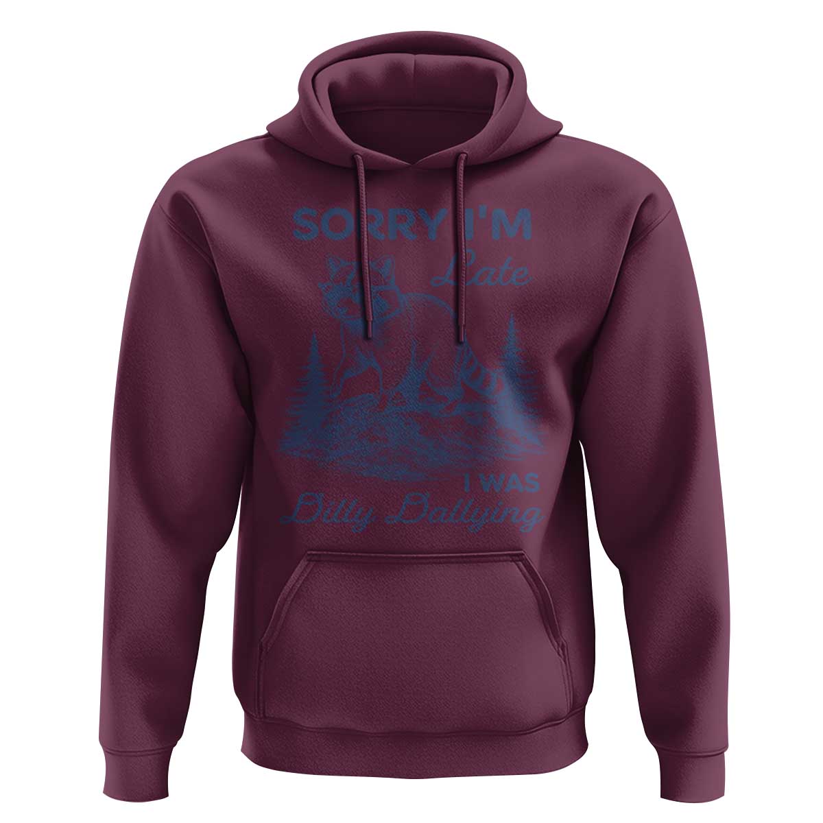 Raccoon Dilly Dallying Hoodie Funny Sorry Im Late Silly Animal