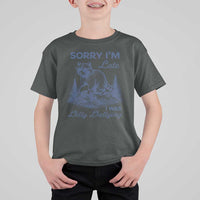 Raccoon Dilly Dallying T Shirt For Kid Funny Sorry Im Late Silly Animal