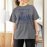 Raccoon Dilly Dallying T Shirt For Women Funny Sorry Im Late Silly Animal