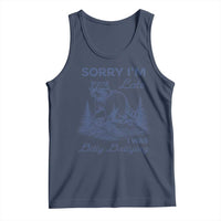 Raccoon Dilly Dallying Tank Top Funny Sorry Im Late Silly Animal