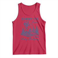 Raccoon Dilly Dallying Tank Top Funny Sorry Im Late Silly Animal