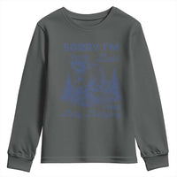 Raccoon Dilly Dallying Youth Sweatshirt Funny Sorry Im Late Silly Animal