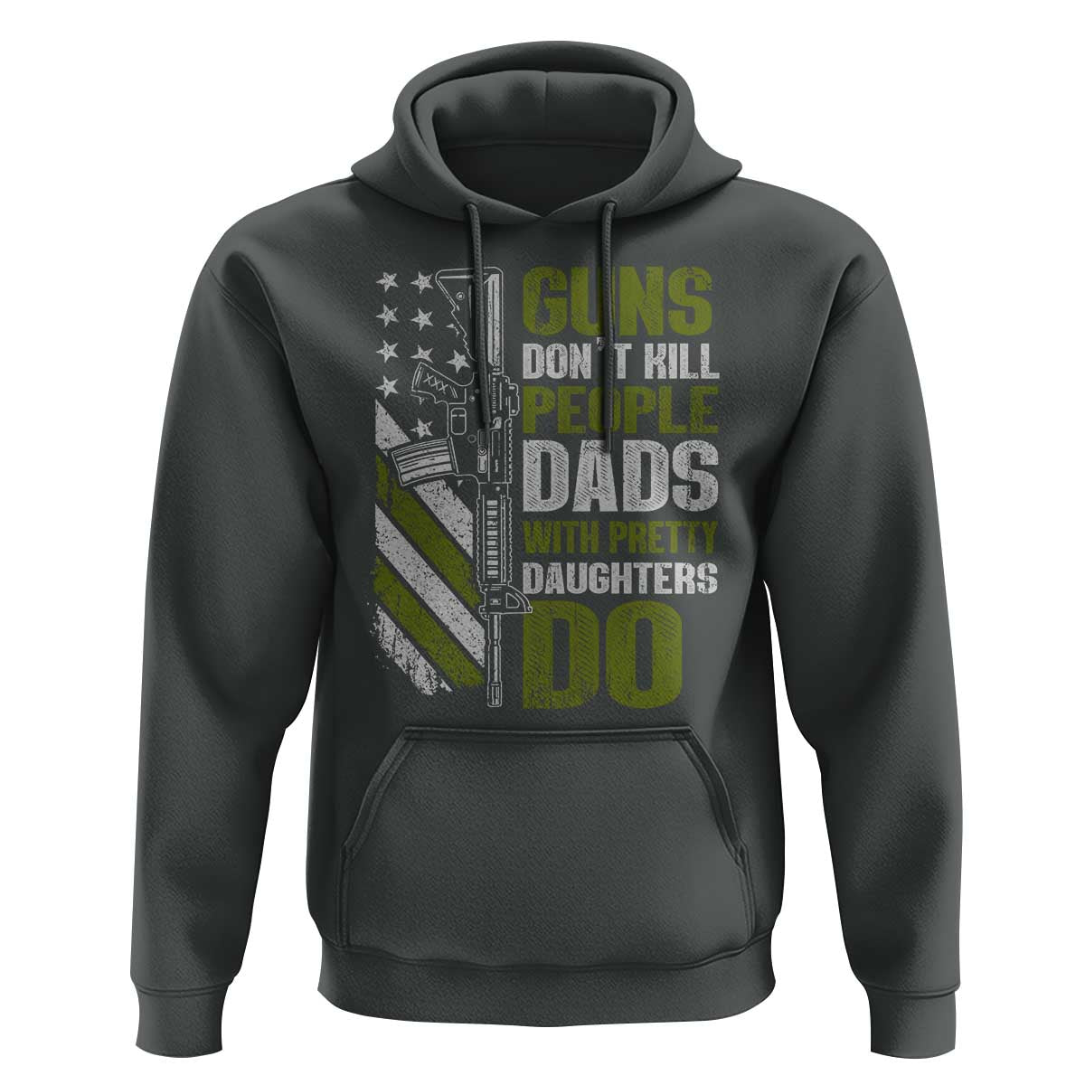 Funny Girl Dad Hoodie Guns Dont Kill People Dads With Pretty Daughters Do American Flag