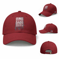 Guns Dont Kill People Dads With Pretty Daughters Do Baseball Cap Funny Girl Dad Gun American Flag