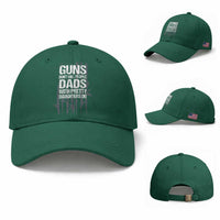 Guns Dont Kill People Dads With Pretty Daughters Do Baseball Cap Funny Girl Dad Gun American Flag