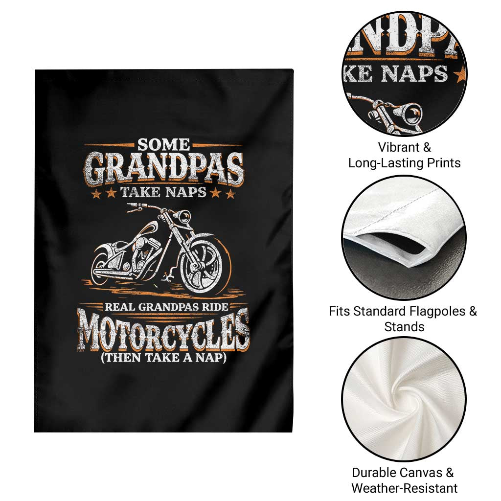 Biker Grandpa Garden Flag Some Grandpas Take Naps Real Grandpas Ride Motorcycles