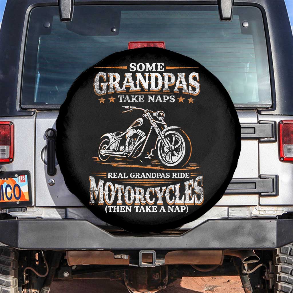 Biker Grandpa Spare Tire Cover Some Grandpas Take Naps Real Grandpas Ride Motorcycles
