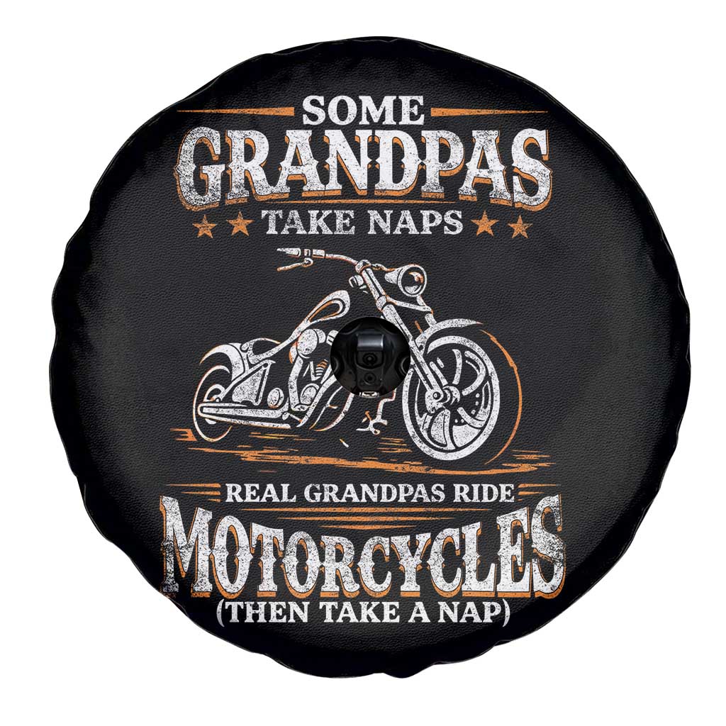 Biker Grandpa Spare Tire Cover Some Grandpas Take Naps Real Grandpas Ride Motorcycles