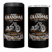 Biker Grandpa 4 in 1 Can Cooler Tumbler Some Grandpas Take Naps Real Grandpas Ride Motorcycles