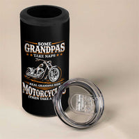 Biker Grandpa 4 in 1 Can Cooler Tumbler Some Grandpas Take Naps Real Grandpas Ride Motorcycles