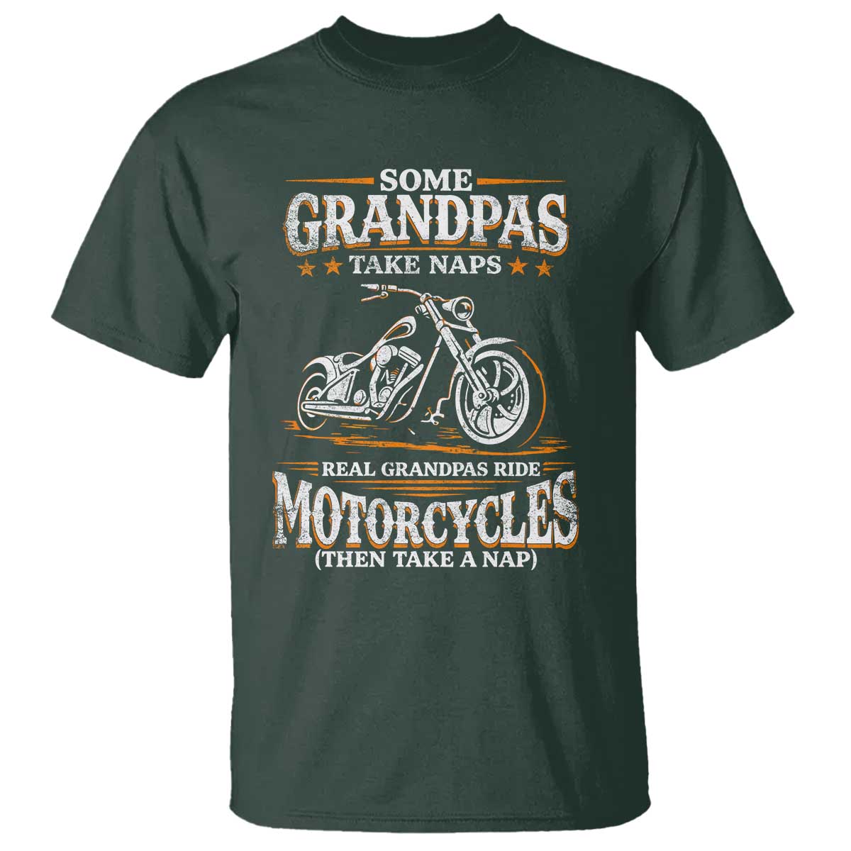 Biker Grandpa T Shirt Some Grandpas Take Naps Real Grandpas Ride Motorcycles